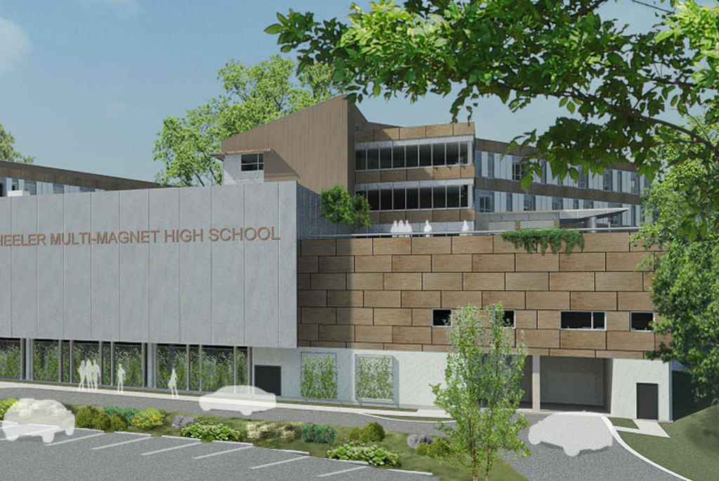 The goal was to create a building for three different schools that would house 1500 students.